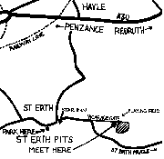 St Erth Pits, location map